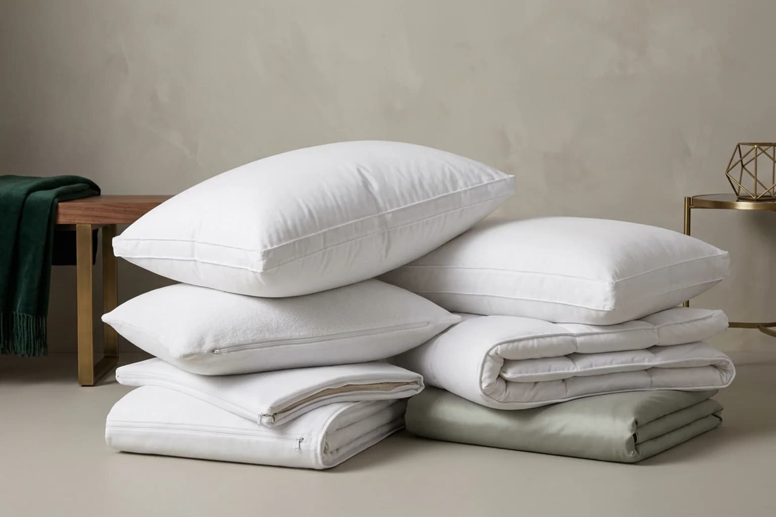 Pillows and protectors — hero view